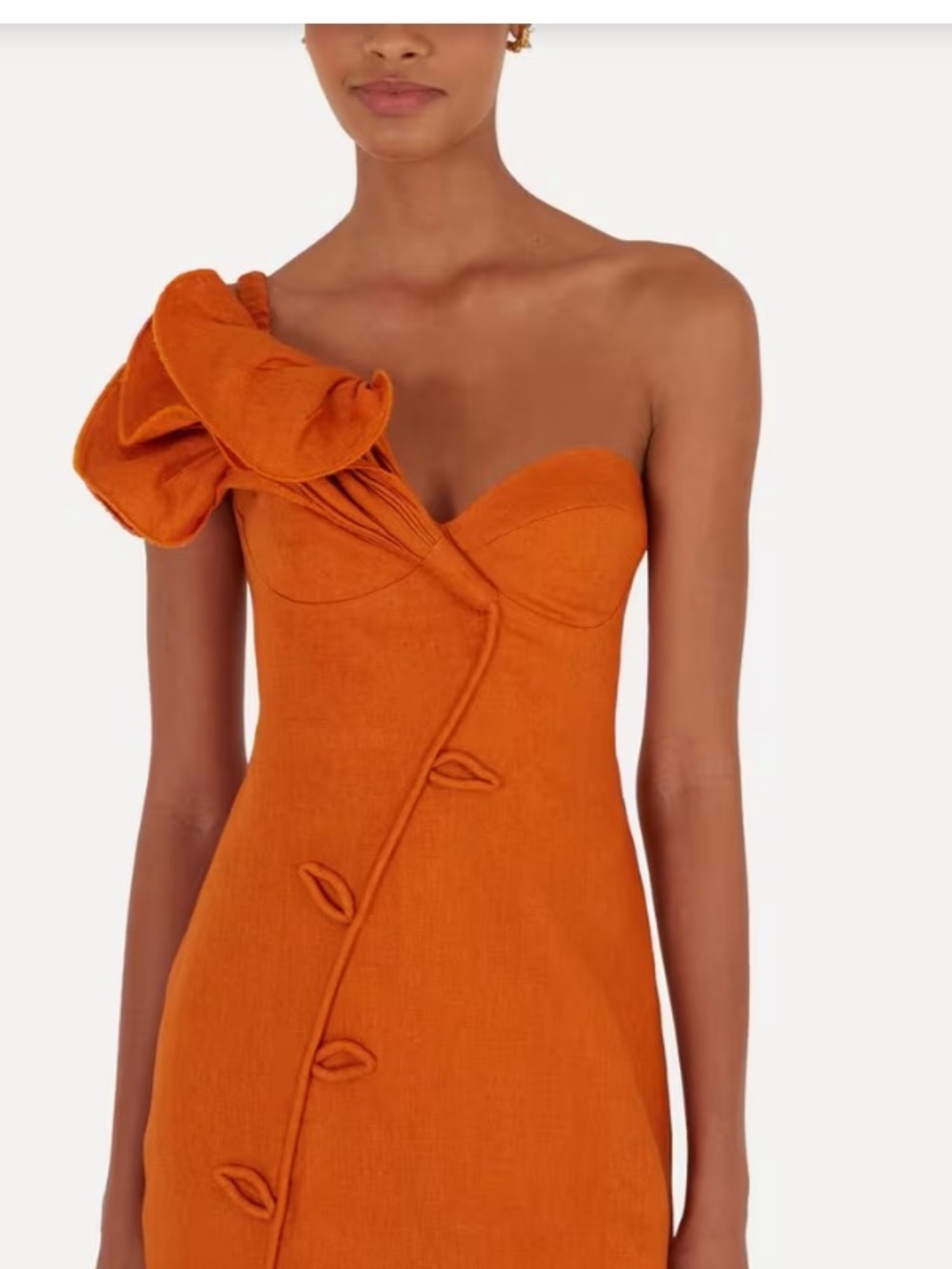 FARM Rio Orange Flower Mini Dress